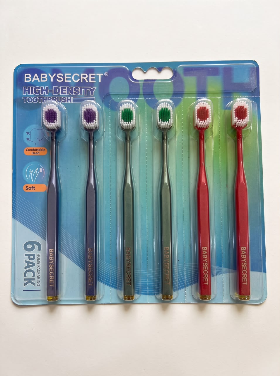 High density toothbrush set 6piece